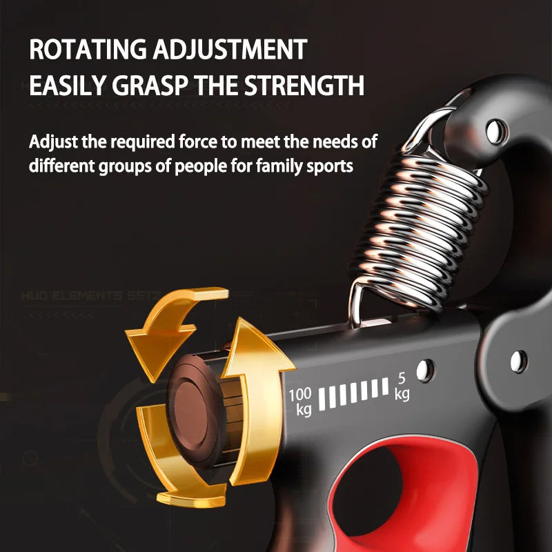 Premium Adjustable Grip Strengthener for Hand and Wrist - Enhance Muscle Recovery with 5-150Kg Resistance Levels.