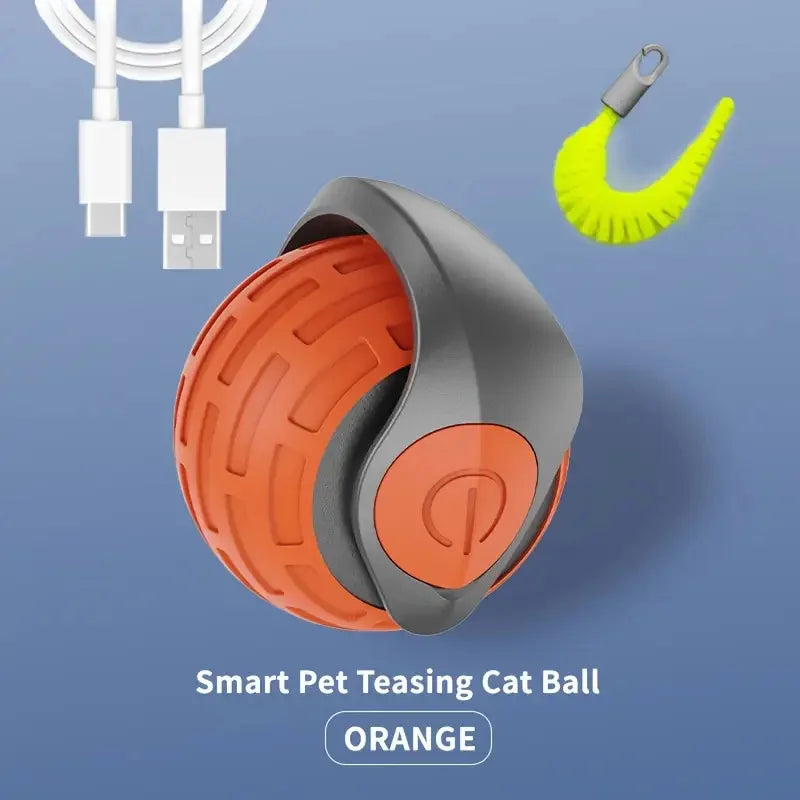 Automatic Interactive Smart Cat Toy - USB Rechargeable Rolling Ball and Mouse Car Teaser