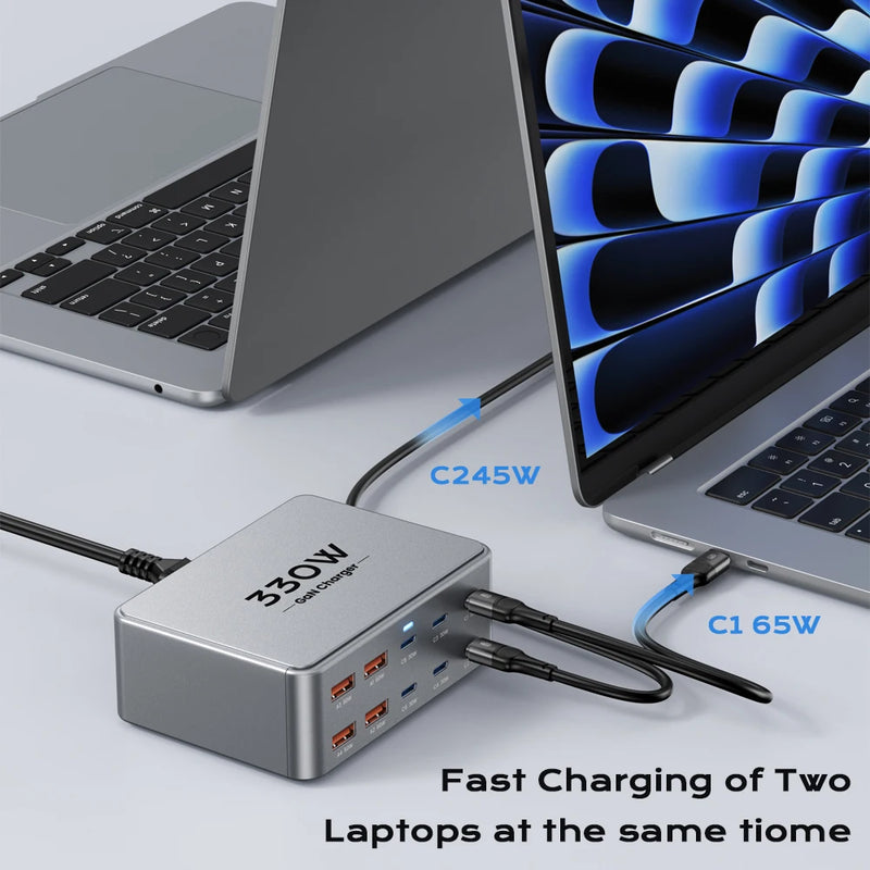 TOPZERO 330W USB-C GaN Multiport Charging Station
