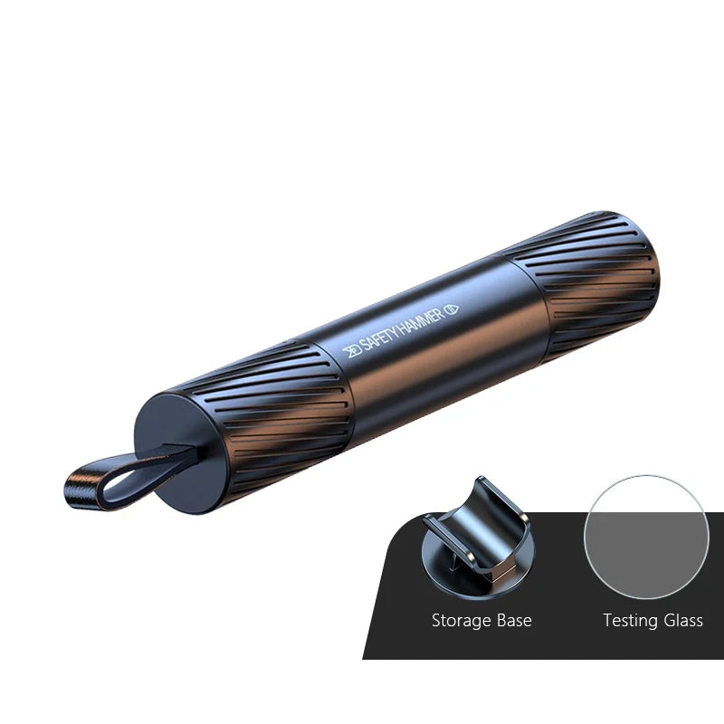 Emergency Rescue Tool: Essential 2-in-1 Car Glass Breaker and Seatbelt Cutter with Durable Tungsten Steel Hammer.