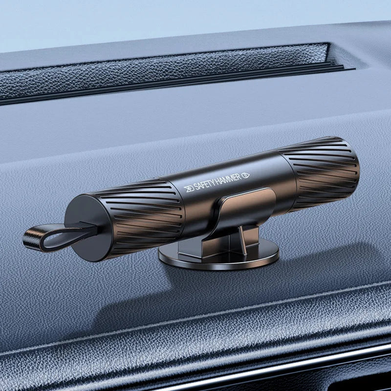 Emergency Rescue Tool: Essential 2-in-1 Car Glass Breaker and Seatbelt Cutter with Durable Tungsten Steel Hammer.