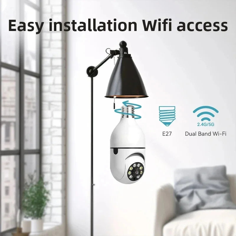 Outdoor 1080P E27 Light Socket Security Camera