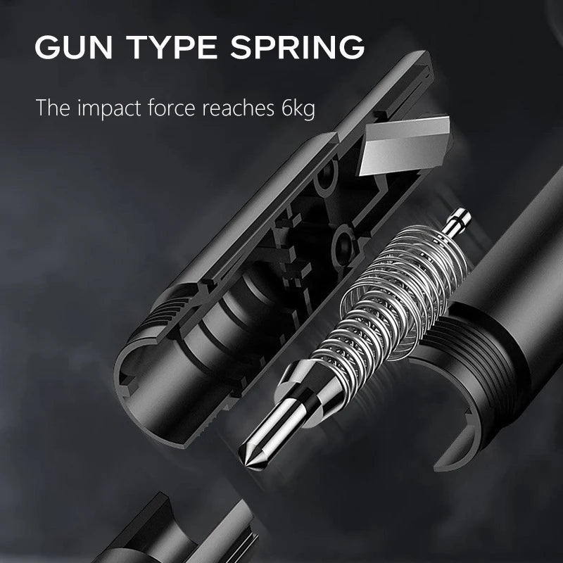 Emergency Rescue Tool: Essential 2-in-1 Car Glass Breaker and Seatbelt Cutter with Durable Tungsten Steel Hammer.