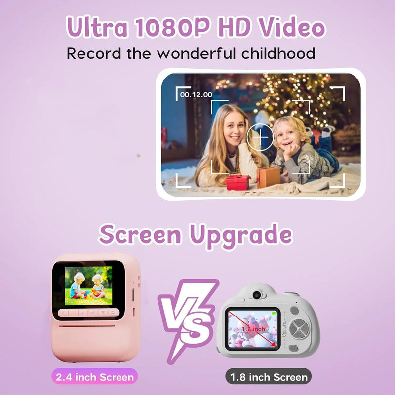 1080p Instant Camera with Color Printing