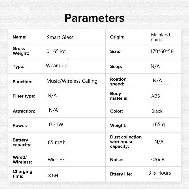 SENBONO Smart Glasses, Wireless Earphone Stereo Dual Speaker Touch Sunglasses, Outdoor Sport Calling Music Smart Bluetooth-Compatible Glasses with Accessories, Gifts for Boyfriend.