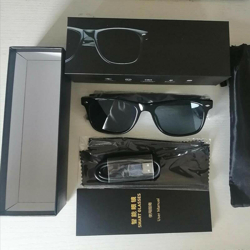 SENBONO Smart Glasses, Wireless Earphone Stereo Dual Speaker Touch Sunglasses, Outdoor Sport Calling Music Smart Bluetooth-Compatible Glasses with Accessories, Gifts for Boyfriend. 