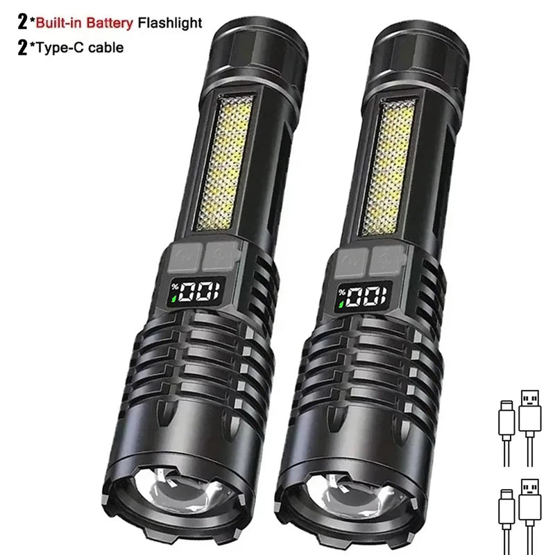 TYPE-C Rechargeable COB LED Flashlight