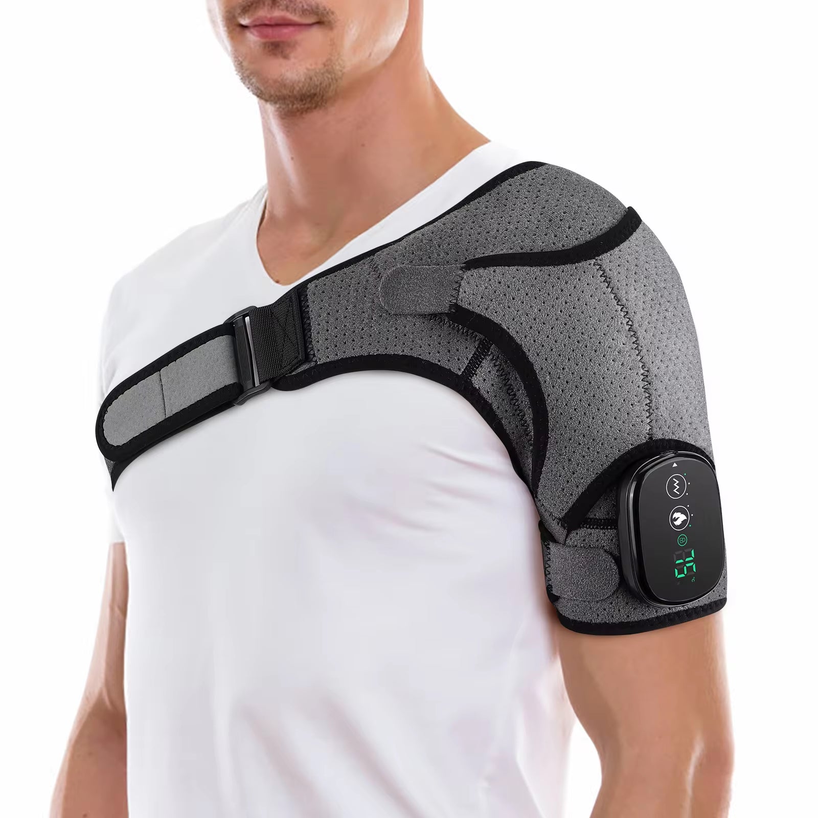 Electric Shoulder Massager with Heating and Vibration for Ultimate Relaxation and Comfort.
