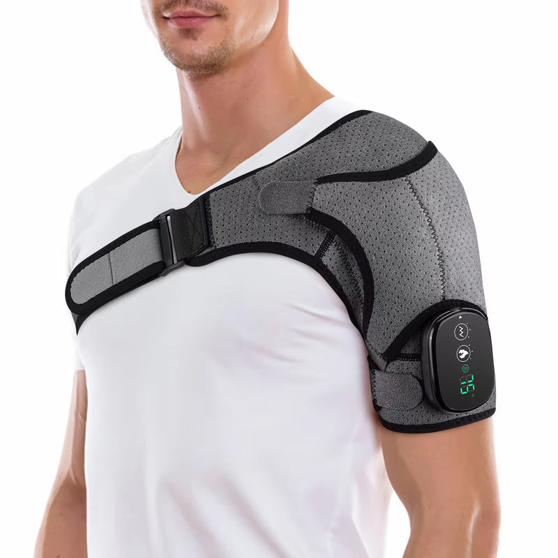 Electric Shoulder Massager with Heating and Vibration for Ultimate Relaxation and Comfort.