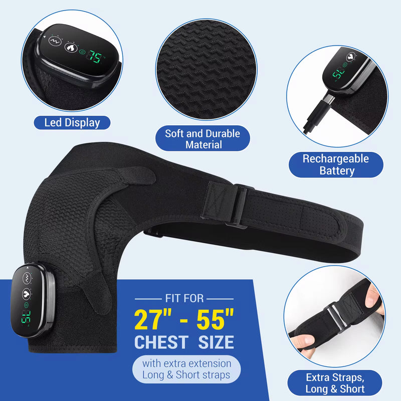 Electric Shoulder Massager with Heating and Vibration for Ultimate Relaxation and Comfort.