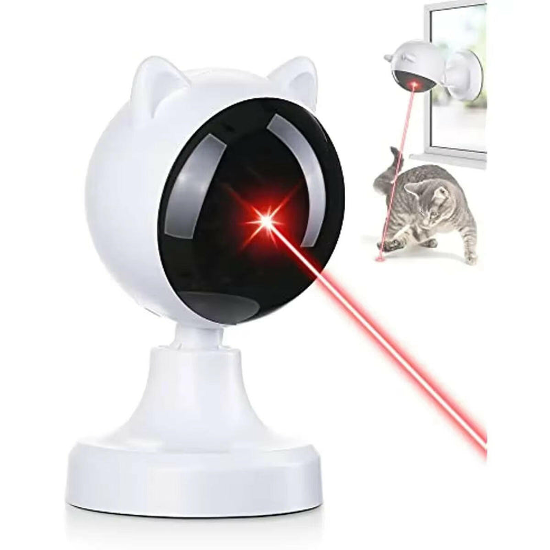 Automatic Laser Interactive Cat Toy - USB Rechargeable Multifunctional Toy for Indoor Cats and Kittens.