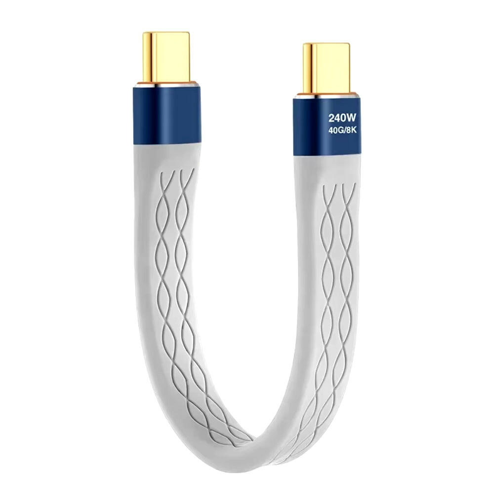 240W 40GB Short USB-C to USB-C Fast Charging Cable with 40Gbps Data Transfer and 8K Video Support.