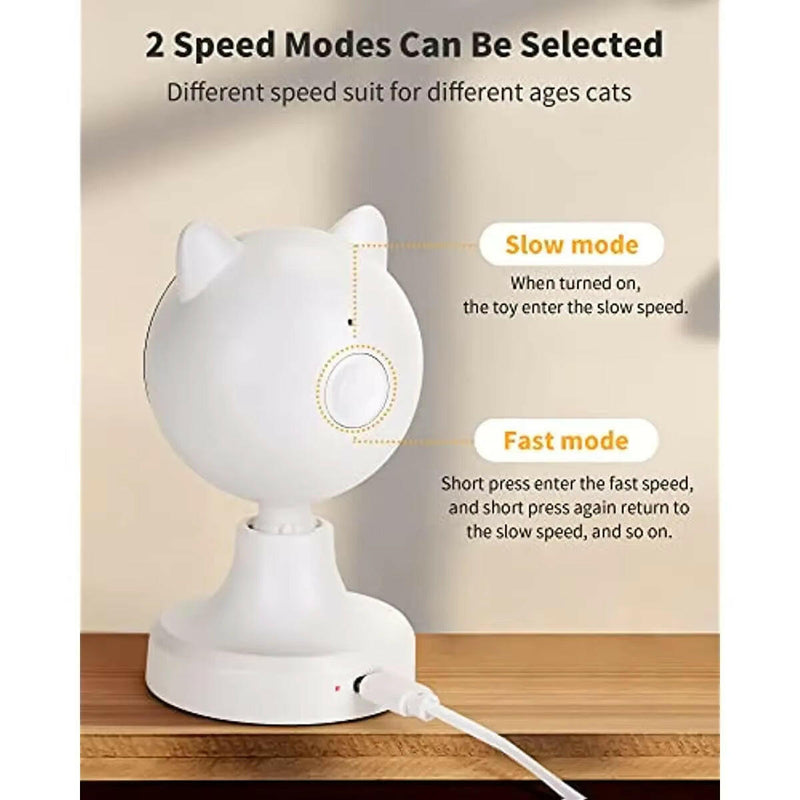 Automatic Laser Interactive Cat Toy - USB Rechargeable Multifunctional Toy for Indoor Cats and Kittens.