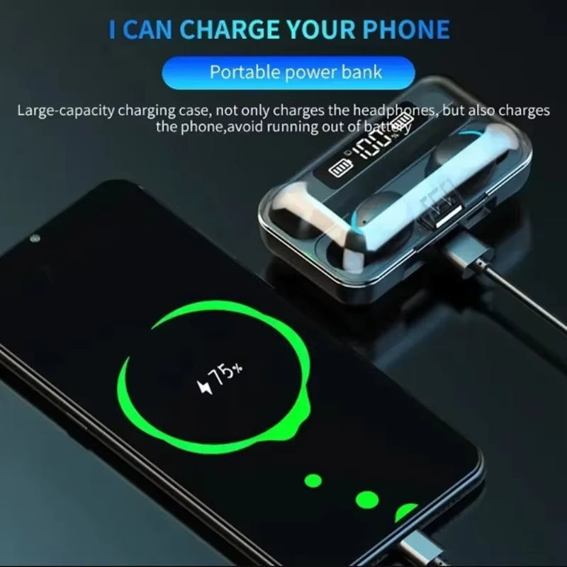 TWS F9-5 Earphone Bluetooth Wireless Earphones.