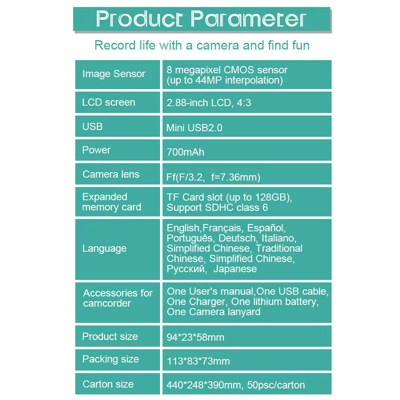 DC-402 Digital Camera Autofocus Camera for Compact Cameras 1080P Cameras for Beginner Photography.