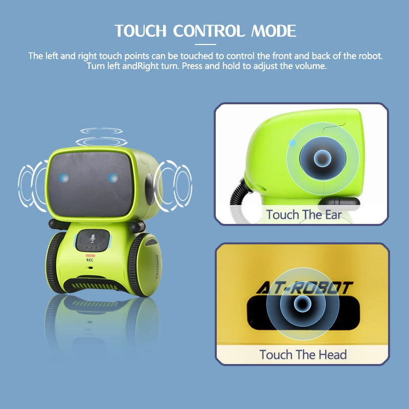 Interactive Voice-Controlled Smart Robot for Kids - Dance, Play Music, and Engage with Touch Commands - Perfect Birthday Gift for Ages 6-12.