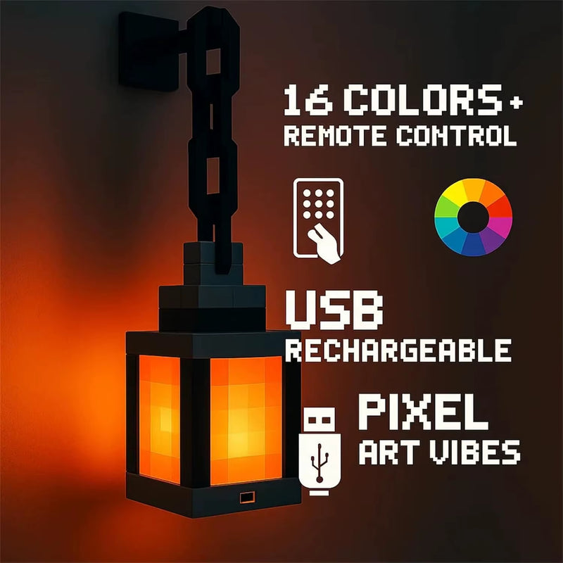 Pixel Style Portable Night Light Lantern
