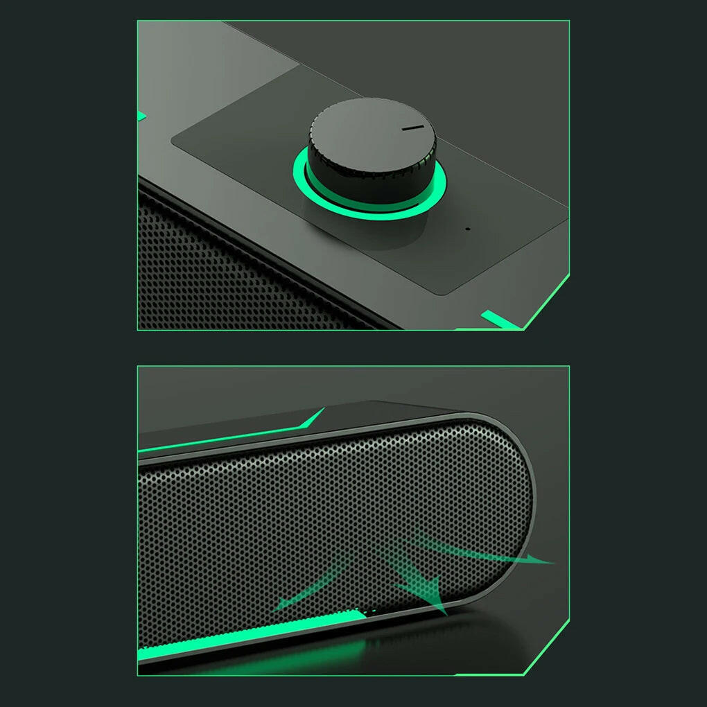 A39 Computer Speaker Surround Soundbar Speaker | 10W Wired Loudspeaker Stereo Subwoofer Sound Bar for Laptop PC Gamer.