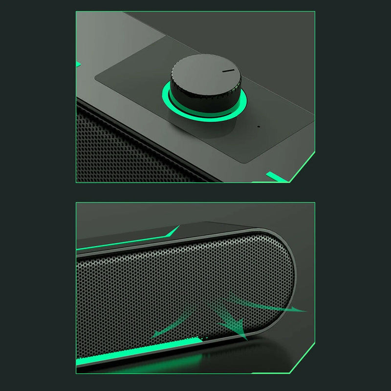 A39 Computer Speaker Surround Soundbar Speaker | 10W Wired Loudspeaker Stereo Subwoofer Sound Bar for Laptop PC Gamer.