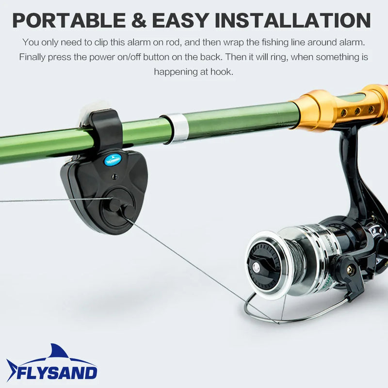 Advanced Electronic Fishing Rod Bite Alarm with Loud Siren and Dual Day/Night Indicator - Battery Included.