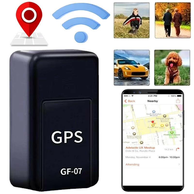 GPS Locator GF-07: Compact and Accurate Vehicle Tracking Device with Easy Installation and Remote Positioning.