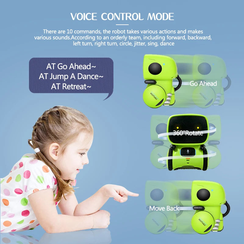 Interactive Voice-Controlled Smart Robot for Kids - Dance, Play Music, and Engage with Touch Commands - Perfect Birthday Gift for Ages 6-12.