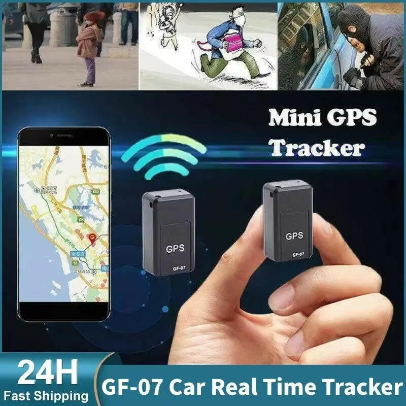GPS Locator GF-07: Compact and Accurate Vehicle Tracking Device with Easy Installation and Remote Positioning.