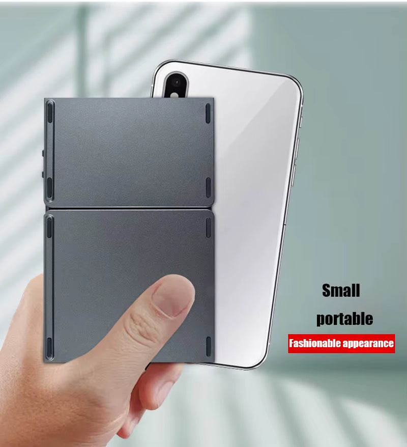 Wireless Bluetooth Folding Keyboard with Touchpad for Windows, Android, iOS, and Mobile Devices – Multi-Function Mini Keyboard