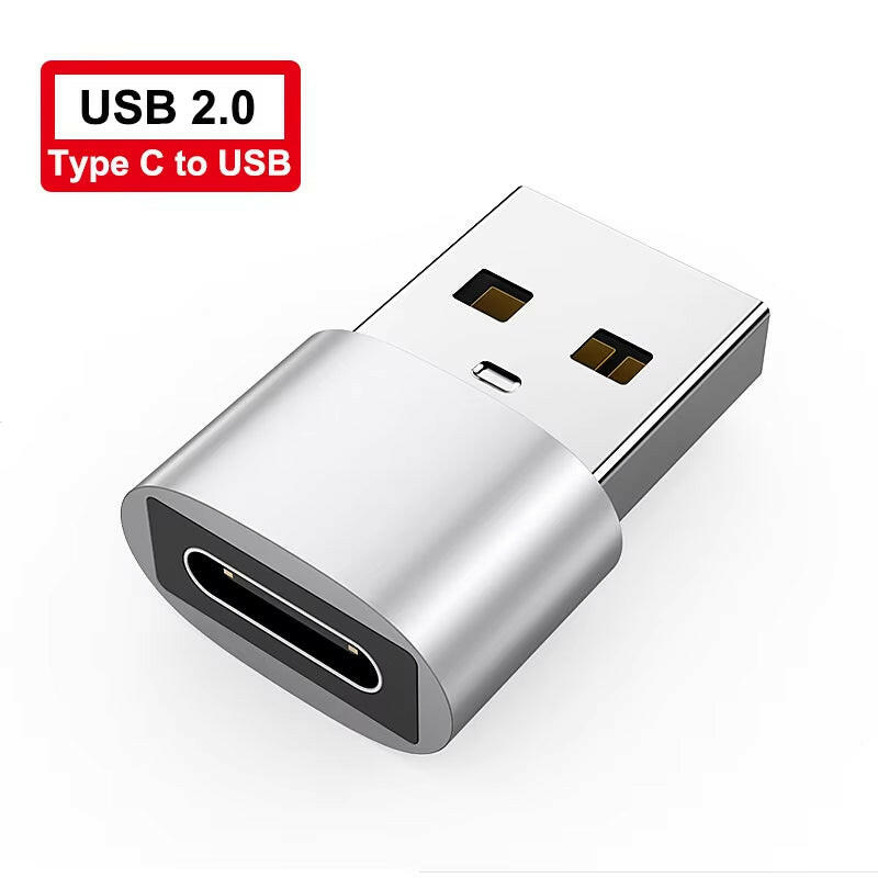 LED USB 3.0 to Type-C Adapter - OTG USB-C and USB-A to Micro USB Female Connector for Samsung, Xiaomi, and POCO Devices.