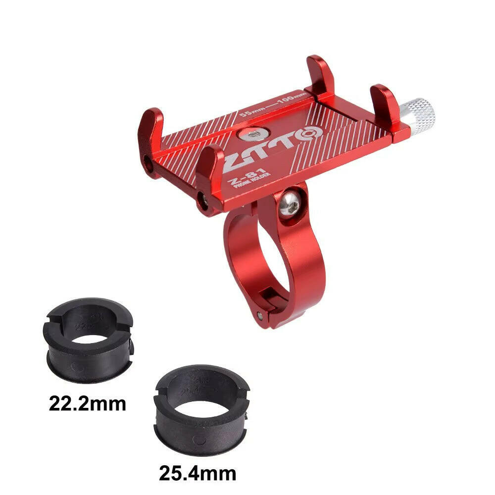 ZTTO Universal Bicycle Phone Holder - Durable Metal Mount for MTB, Road Bike, and Motorcycle, Compatible with Mobile Devices and GPS.