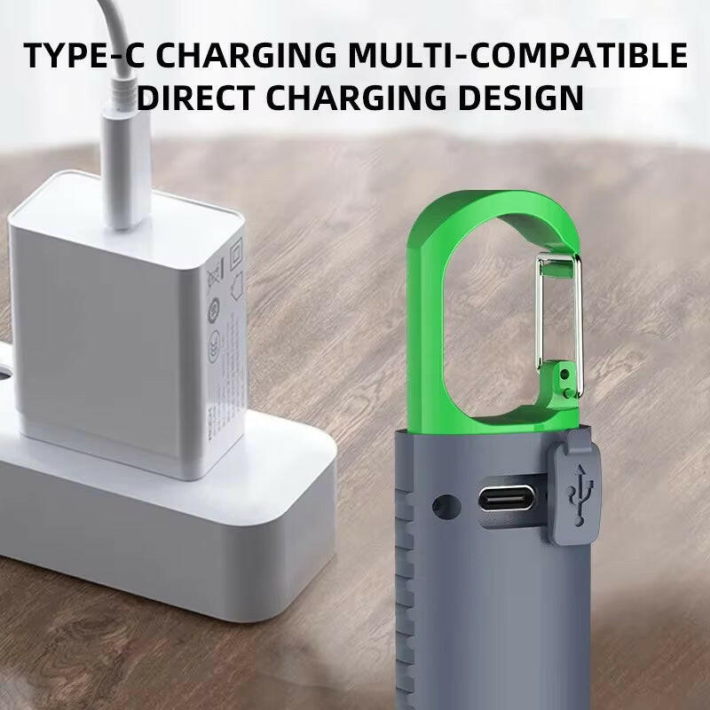 High-Power Mini LED Flashlight for Camping with Telescopic Zoom and Waterproof Design, Featuring 3 LEDs and Side Lights.