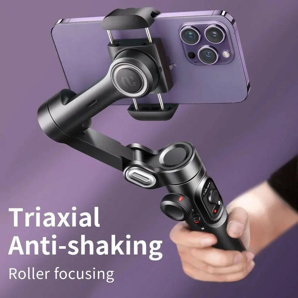 AOCHUAN Smart 3-Axis Handheld Gimbal Stabilizer for Smartphones with AI Face Tracking for TikTok and Vlogging.