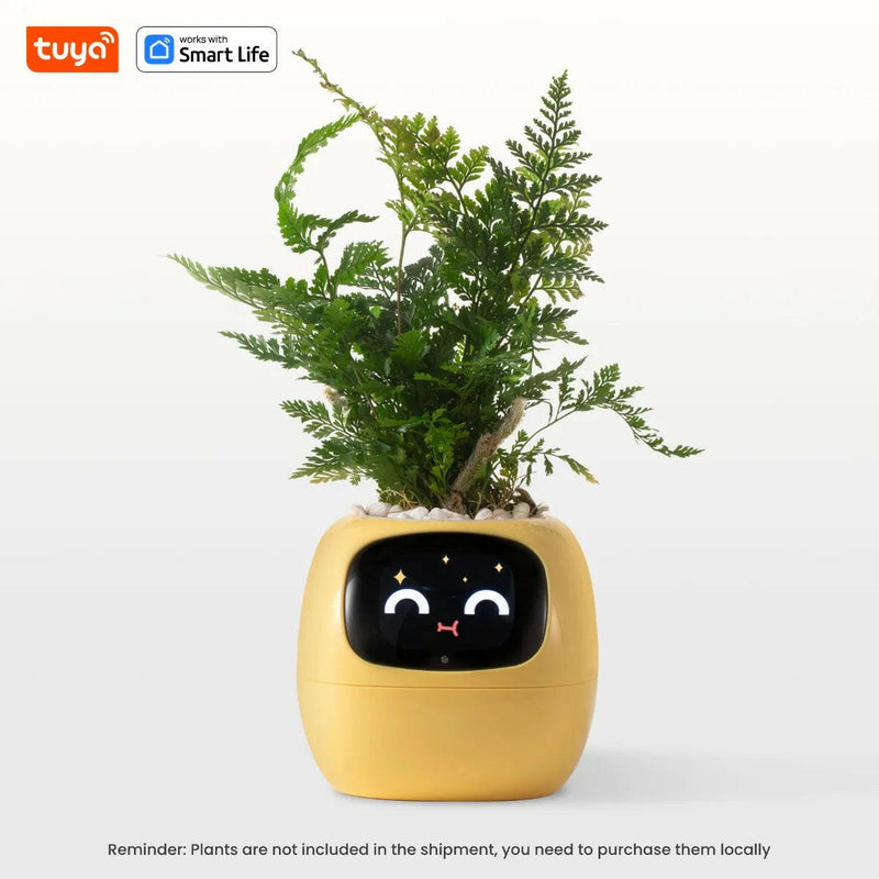 Tuya Ivy Smart Planter: A Revolutionary Companion for Effortless Plant Care with 49+ Expressions and 7 Smart Sensors.