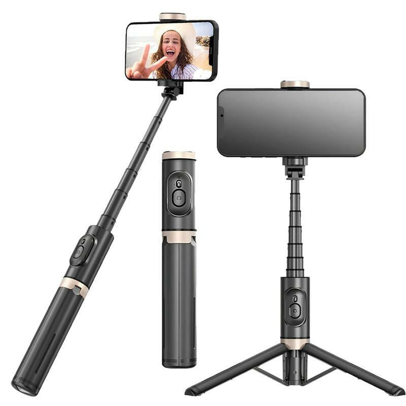 28" Portable Multifunctional Selfie Stick Tripod - Lightweight Aluminum Alloy Phone Stand with Wireless Remote Control for Video Recording and Photography, Compatible with iPhone and Android Devices, Supports Horizontal and Vertical Shooting.