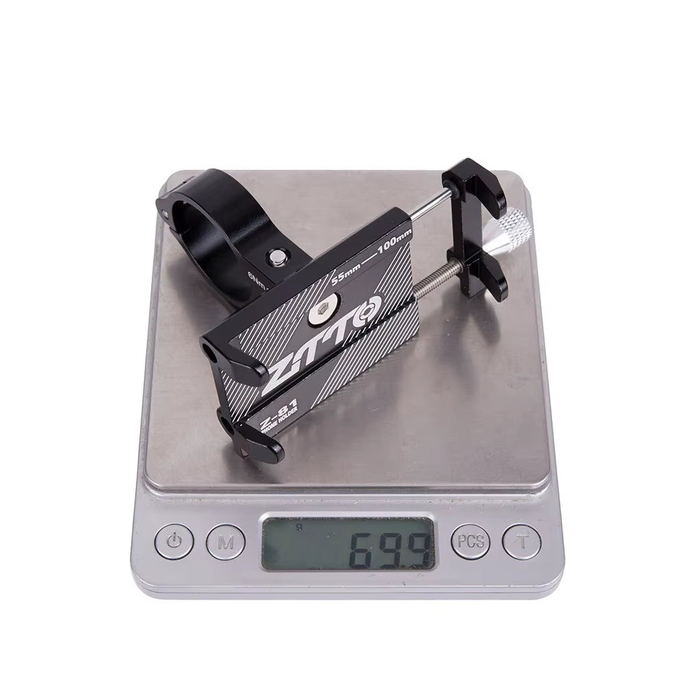 ZTTO Universal Bicycle Phone Holder - Durable Metal Mount for MTB, Road Bike, and Motorcycle, Compatible with Mobile Devices and GPS.