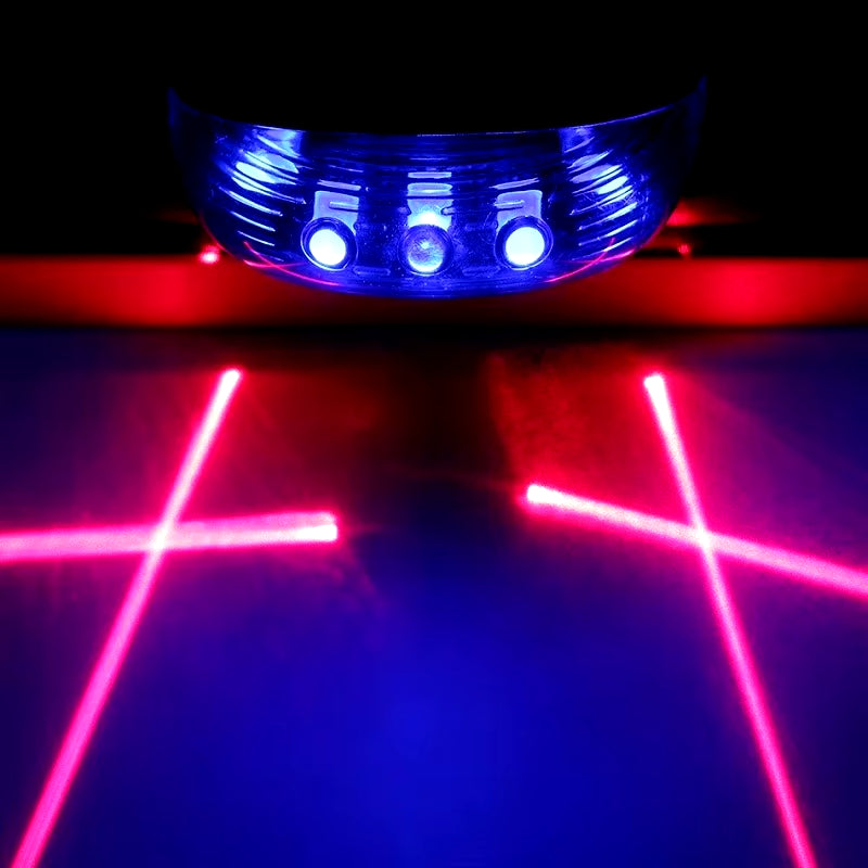 High-Visibility Bicycle LED Tail Light with Dual Laser and Waterproof Design for Enhanced Safety.