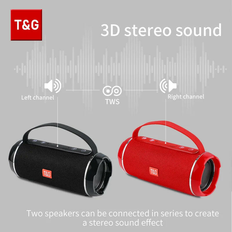 Wireless Bluetooth Speakers - TG116C - Portable Outdoor Subwoofer with Radio and Enhanced Sound Quality.